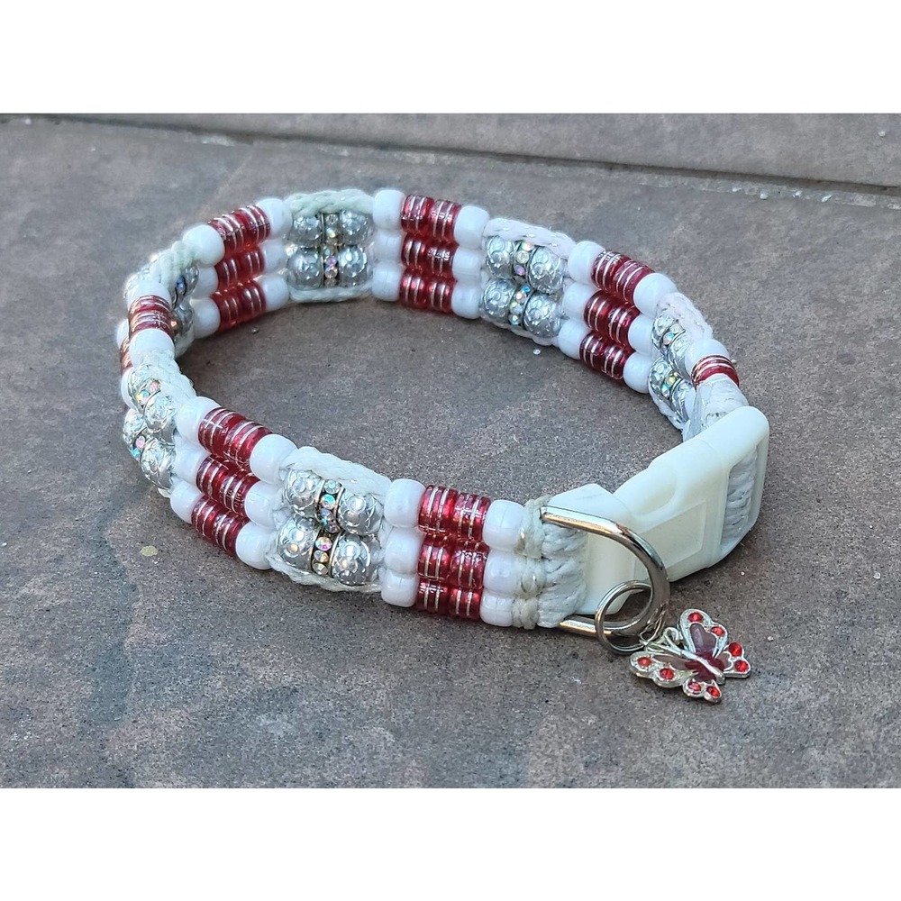 Custom Handmade Beaded Bling Dog Collar